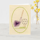 ゴルファーの誕生日 カード (黄色い花)