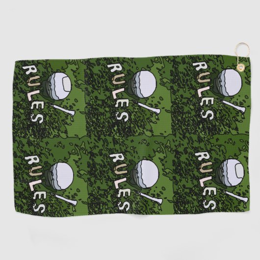 ゴルファーの贈り物のためのゴルフのルールおもしろい全体 ゴルフタオル (横)