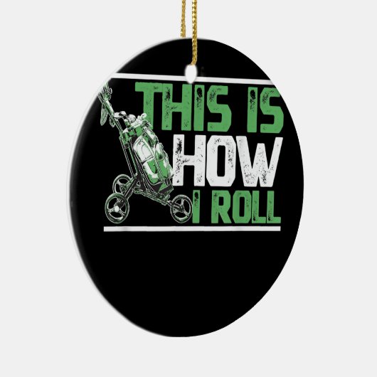 ゴルファーの転がためのゴルフカートの方法は セラミックオーナメント (右)