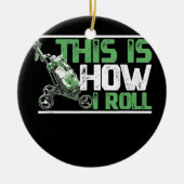 ゴルファーの転がためのゴルフカートの方法は セラミックオーナメント (正面)