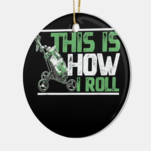 ゴルファーの転がためのゴルフカートの方法は セラミックオーナメント (左)