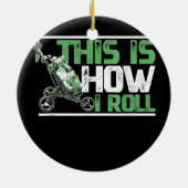 ゴルファーの転がためのゴルフカートの方法は セラミックオーナメント (裏面)