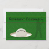 ゴルファーの退職お祝い – ゴルフボール 招待状 (正面)