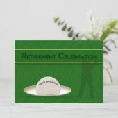 ゴルファーの退職お祝い – ゴルフボール 招待状 (スタンド正面)