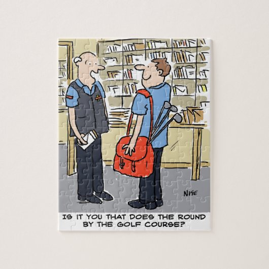 ゴルファーの郵便配達人がゴルフアニメが好き ジグソーパズル (縦)