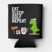 ゴルファーの食べ恐竜のための睡眠ゴ結婚ルフリピート 缶クーラー (正面)