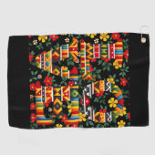 ゴルファーの黒月の歴史 ゴルフタオル (横)