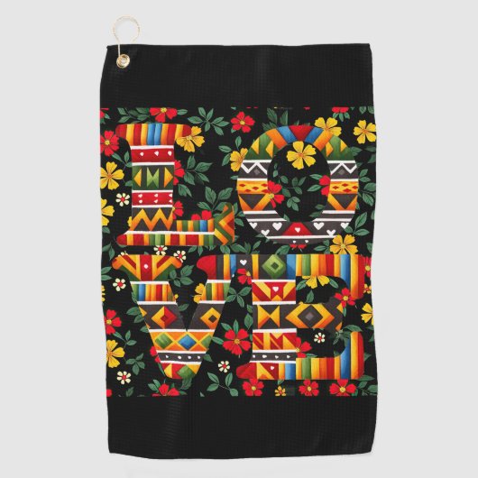 ゴルファーの黒月の歴史 ゴルフタオル (正面)