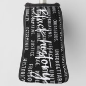 ゴルファーの黒月の歴史 ゴルフヘッドカバー (回転90)