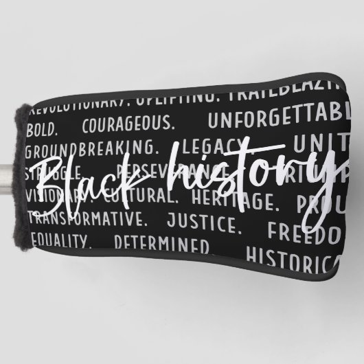 ゴルファーの黒月の歴史 ゴルフヘッドカバー (正面)