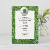 ゴルファーの18歳の誕生日パーティー招待状 招待状 (スタンド正面)