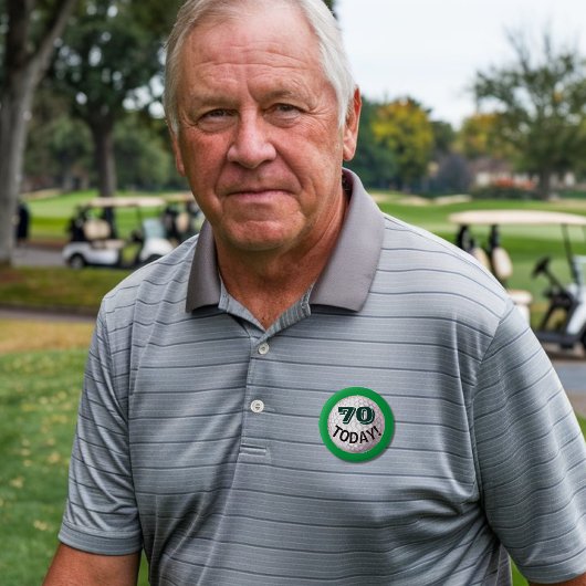 ゴルファーの70歳の誕生日、ゴルフプレーヤーピン 缶バッジ