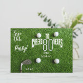 ゴルファーの80歳の誕生日パーティー 招待状 (スタンド正面)