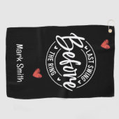 ゴルファーはリングバチュラーパーティの前に最後のスイング ゴルフタオル (横)