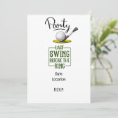 ゴルファーはリングバチュラーパーティの前に最後のスイング 招待状 (スタンド正面)