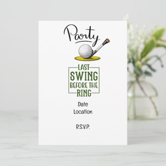ゴルファーはリングバチュラーパーティの前に最後のスイング 招待状 (スタンド正面)