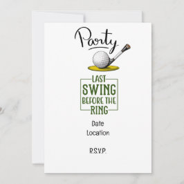 ゴルファーはリングバチュラーパーティの前に最後のスイング 招待状