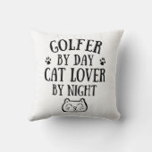 ゴルファーは日々。猫好き クッション (裏面)