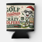ゴルファーへのクリスマスの面白い贈り物 缶クーラー (正面)
