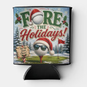 ゴルファーへのクリスマスの面白い贈り物 缶クーラー (正面)