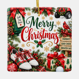 ゴルファーへのクリスマスギフト セラミックオーナメント