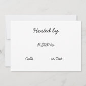 ゴルファーへのゴルフのブライダルシャワー招待パーティー 招待状 (裏面)