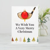 ゴルファーへのゴルフのメリークリスマスオーナメント シーズンカード (スタンド正面)