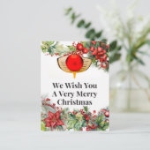 ゴルファーへのゴルフのメリークリスマスオーナメント シーズンポストカード (スタンド正面)