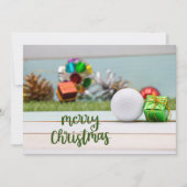 ゴルファーへのゴルフのメリークリスマス シーズンカード (正面)