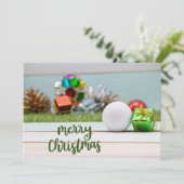 ゴルファーへのゴルフのメリークリスマス シーズンカード (スタンド正面)