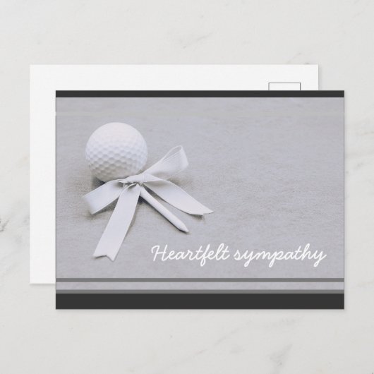 ゴルファーへのゴルフボール付きゴルフ共感カード ポストカード (正面/裏面)