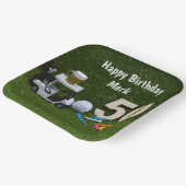ゴルファーへのゴルフ50誕生日 ペーパープレート (傾斜あり)
