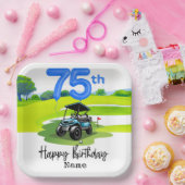 ゴルファーへのゴルフ75誕生日 ペーパープレート (パーティー)