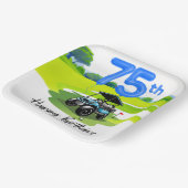 ゴルファーへのゴルフ75誕生日 ペーパープレート (傾斜あり)