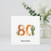 ゴルファーへのゴルフ80歳の誕生日ギフト カード (スタンド正面)