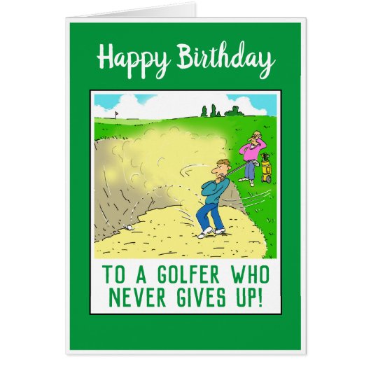 ゴルファーへのハッピーバースデー おもしろい (正面)