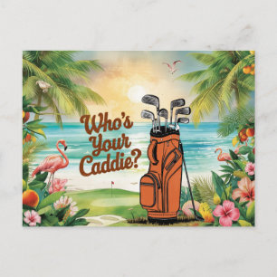ゴルファーへのフロリダゴルフパーティーの面白い言葉 ポストカード