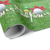 ゴルファーへのメリークリスマスゴルフボール&オーナメント ラッピングペーパー (ロールコーナー)