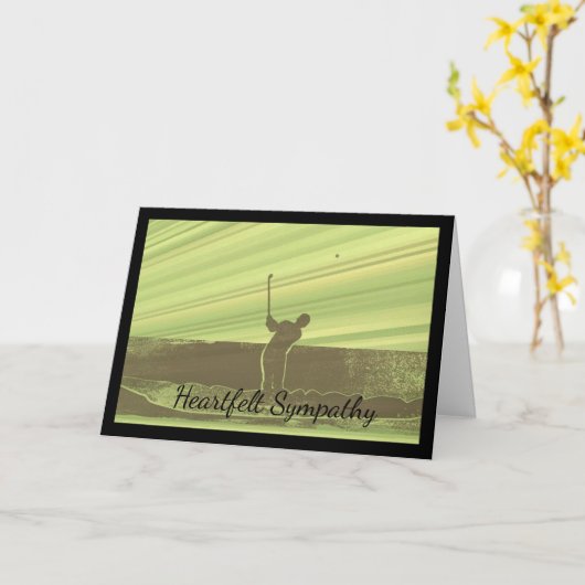 ゴルファーへの心のこもった同情カード カード (黄色い花)