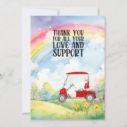 ゴルファーへの愛と支援に感謝 サンキューカード (正面)