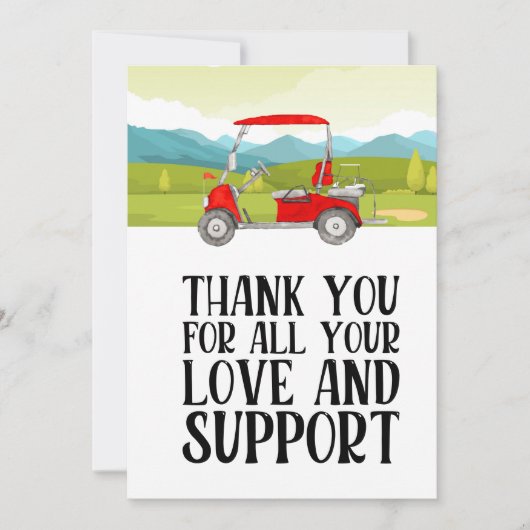 ゴルファーへの愛と支援に感謝 サンキューカード (正面)