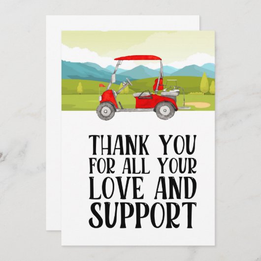 ゴルファーへの愛と支援に感謝 サンキューカード (正面/裏面)