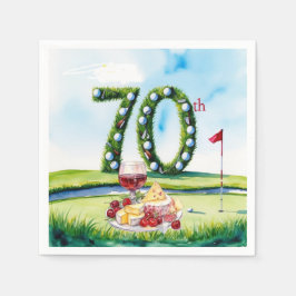 ゴルファーへの70歳の誕生日プレゼント  スタンダードカクテルナプキン