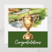 ゴルファーをテーマにしたゴルフおめでとう (正面/裏面)