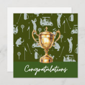 ゴルファーをテーマにしたゴルフおめでとう (正面/裏面)