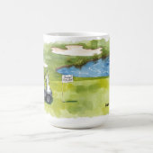 ゴルファーをテーマにしたゴルフハッピーリタイアメントゴルフ コーヒーマグカップ (中央)