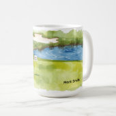 ゴルファーをテーマにしたゴルフハッピーリタイアメントゴルフ コーヒーマグカップ (正面右)