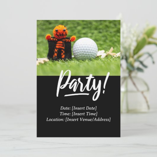 ゴルファーをテーマにしたゴルフハロウィーン 招待状 (スタンド正面)
