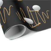 ゴルファーをテーマにしたゴルフブラックゴルフホワイト ラッピングペーパー (ロールコーナー)