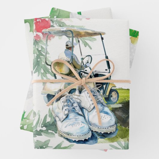 ゴルファーをテーマにしたゴルフ ラッピングペーパーシート (インサイチュ)